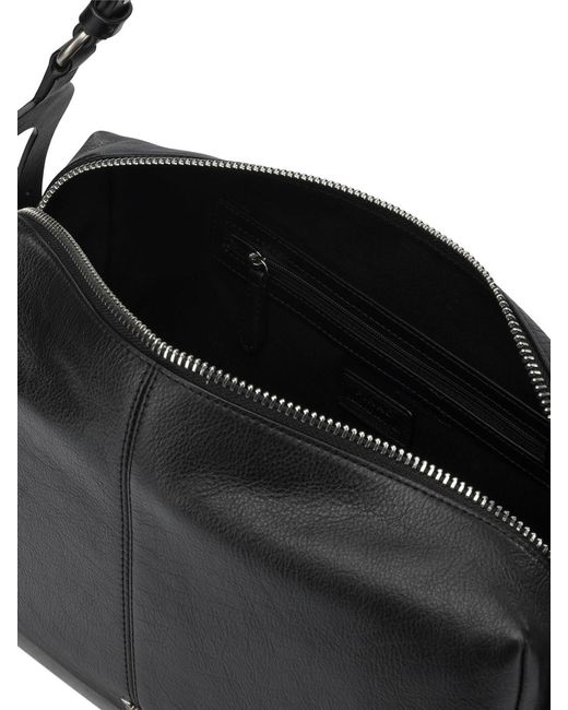 Pinko Black Leather Cotton Polyamide Polyurethane Shoulder Bag