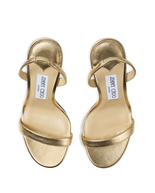 Jimmy Choo Metallic Jenn Leather Sandals