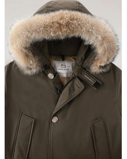 Woolrich Brown Parka Arctic Cotton/Dark for men