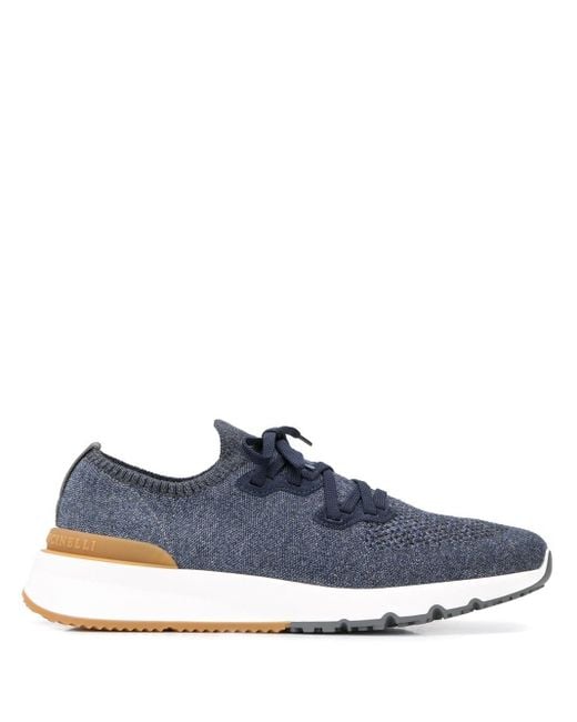 Brunello Cucinelli Blue Trainers for men