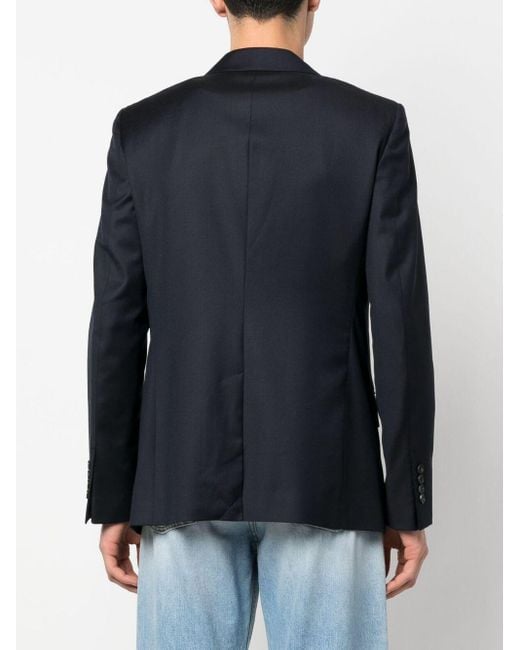 Lanvin Blue Single-Breasted Wool Jacket for men
