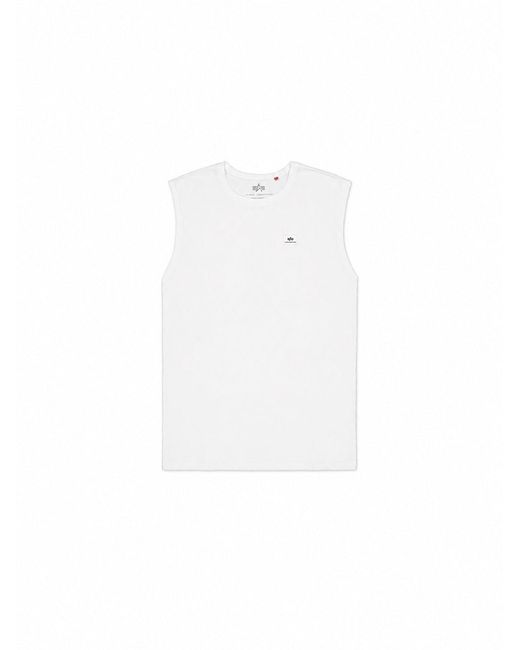 Alpha Industries Black Waffle Small Logo Tank