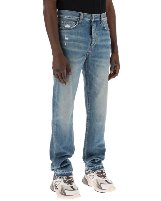 "Five Pocket Anding Effect Jeans" Amiri de hombre de color Blue