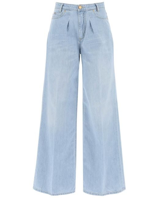 Jeans Pozzillo A Gamba Ampia di Pinko in Blue