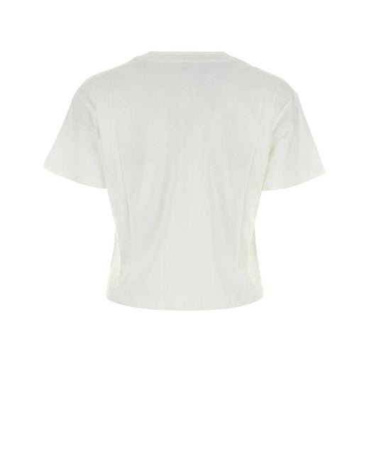 A.P.C. White 'Boxy Micro Logo' T-Shirt