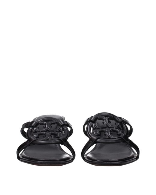Tory Burch Black Leather Sandals