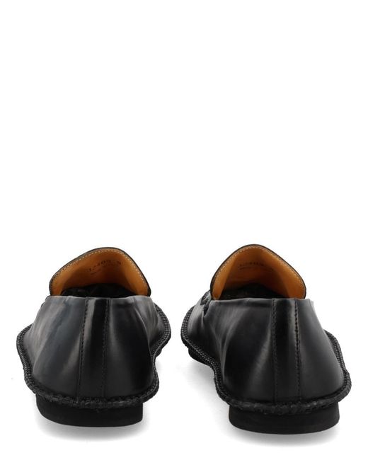 Premiata Black Rubber Calf Leather Loafers
