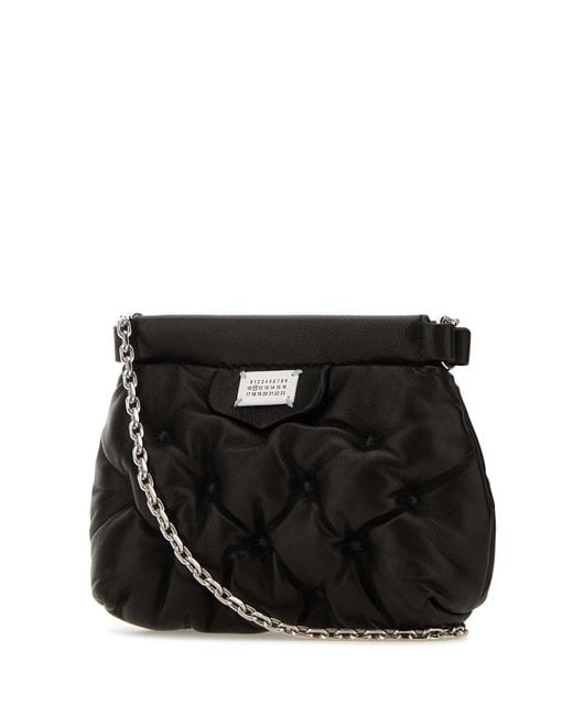 Maison Margiela Black Nappa Leather Baby Glam Slam Classique Crossbody Bag