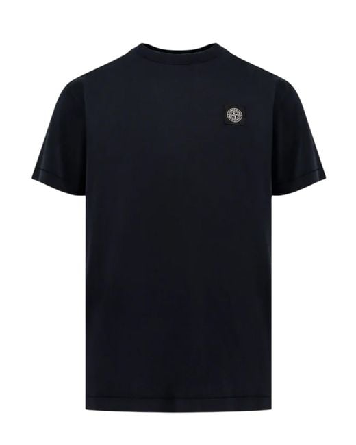 Stone Island Black T Shirts And Polos