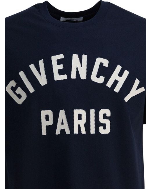 Givenchy " Paris" T-Shirt in Blue für Herren