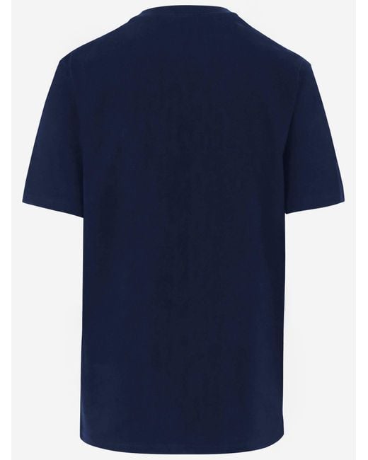 Jil Sander Blue Logo Cotton T-Shirt
