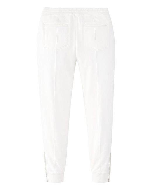 Brunello Cucinelli White Cotton Jogger Pants for men