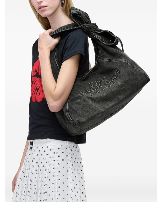 Marc Jacobs Black The Sack Denim Handbag