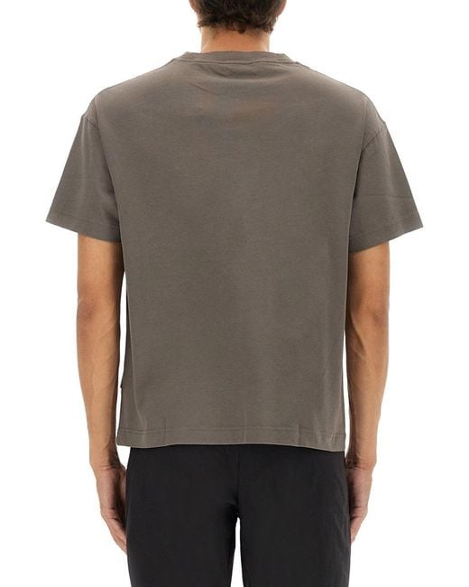 Palm Angels Gray T Shirt With Print