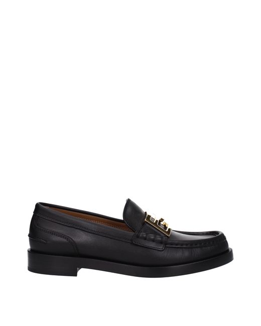 Fendi Black Mocassini Donna Pelle Nero for men
