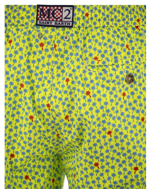 Mc2 Saint Barth Leichtes Stoffschwimmkostüm mit Druck in Green für Herren