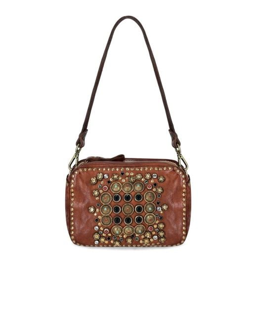 Campomaggi Brown Ribes Cognac Crossbody Bag