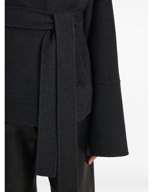 Khaite Black Alder Belted Wool Jacket