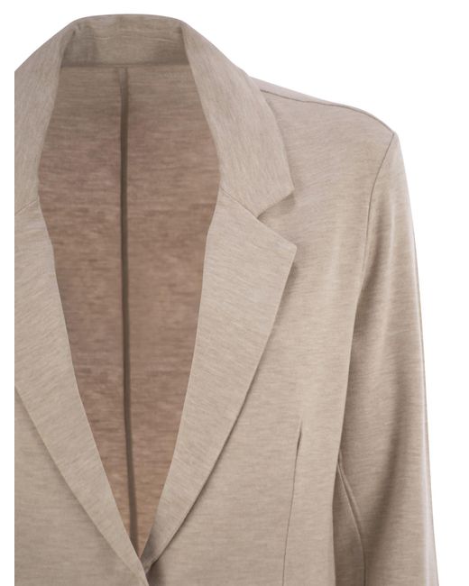 Majestic Natural Single Button Jacket