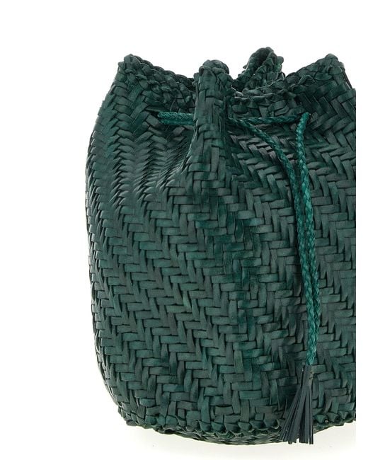 Dragon Diffusion Green 'Pompom Double Jump' Bucket Bag