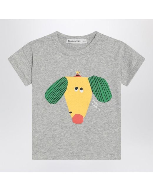 Bobo Choses Gray T Shirt Happy Dog