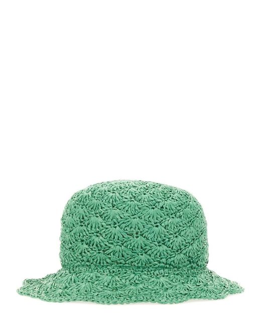 Red(v) Green Raffia Bucket Hat