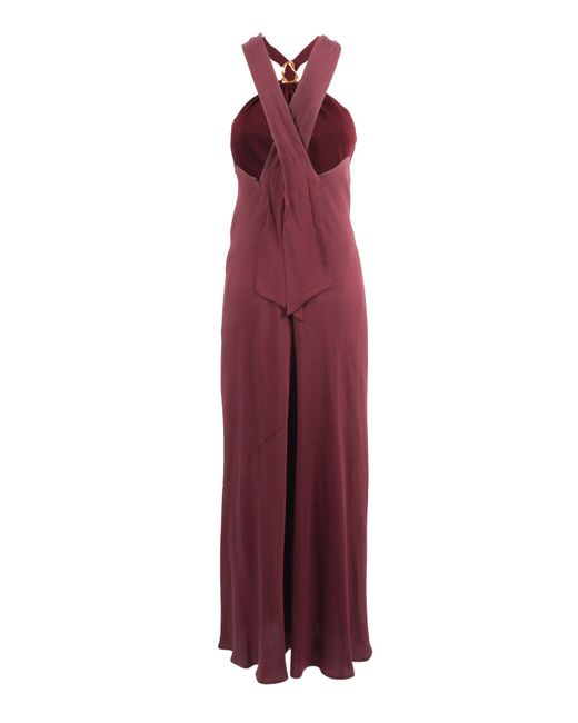 Forte_forte Purple Abito Chic Elemento Scultura Crepe Marocaine