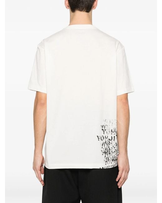 Y-3 White Gfx Ss Tee