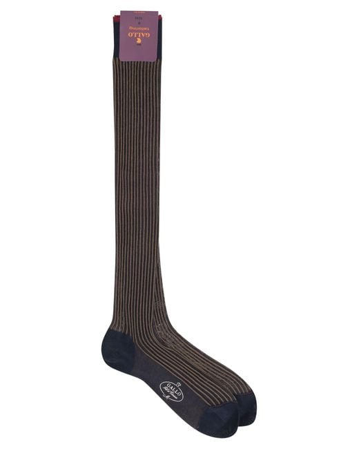 Gallo Black Cotton Long Socks