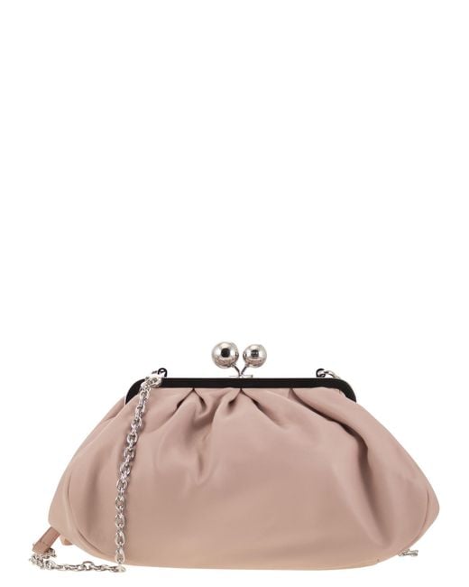 Weekend by Maxmara Pink Wochenende Max Mara Cubico mittelgroßer Konditor in Nappa -Leder