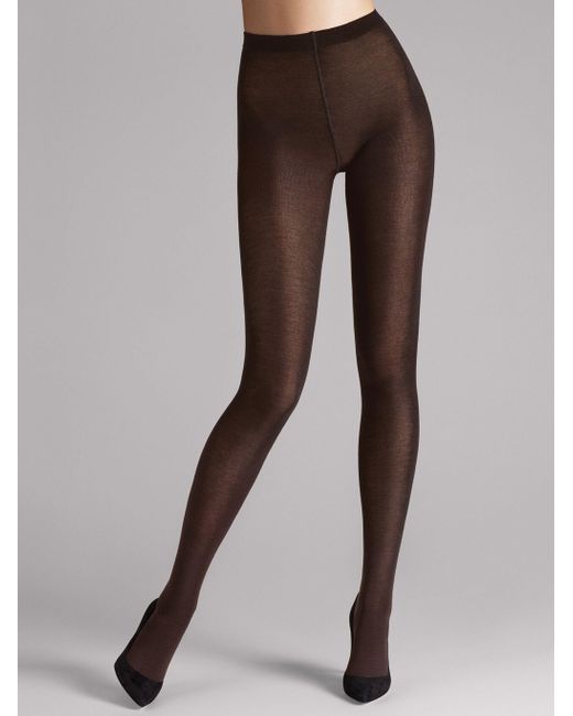 Collant E Merino di Wolford in Brown