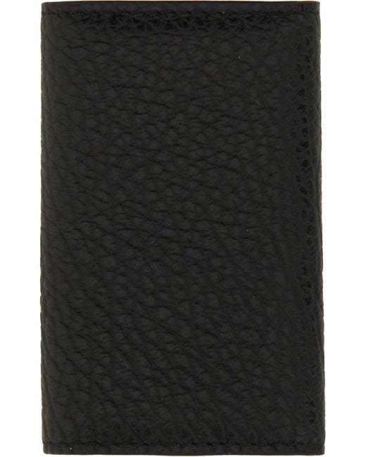 Maison Margiela Black Leather Keychain for men