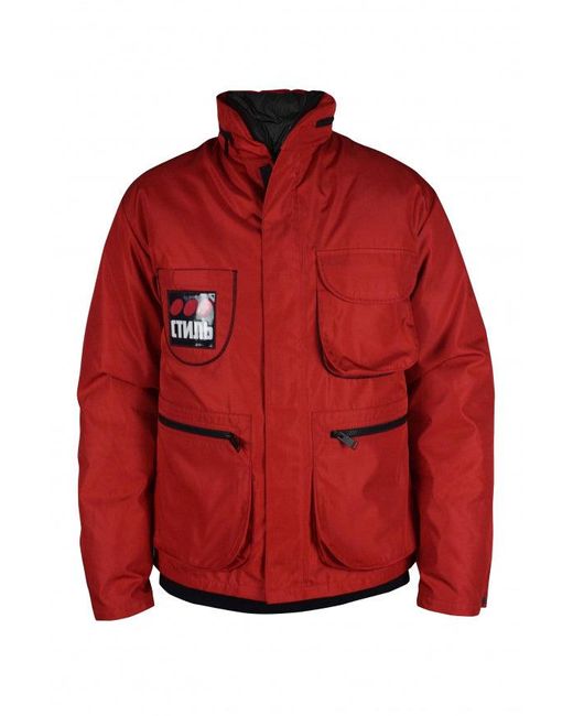 Heron Preston Red Daunenjacke
