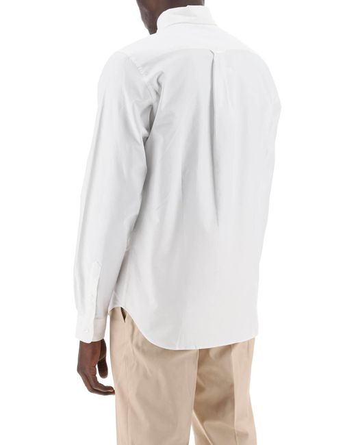 Maison Kitsuné "mini Fox Head Oxford Shirt" in het White voor heren