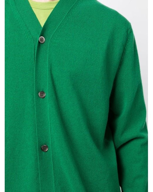 Comme des Garçons Green Cardigan Knit Clothing