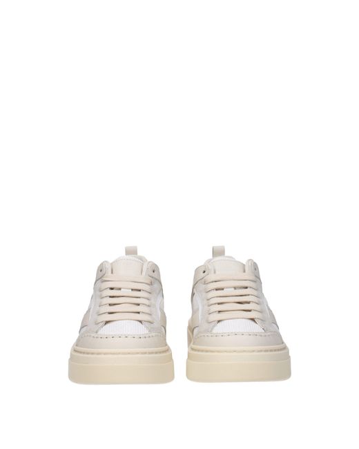 Ferragamo Natural Sneakers Cassina Donna Pelle/Mascarpone