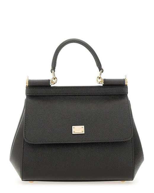 Dolce & Gabbana Black Medium Sicily Hand Bag