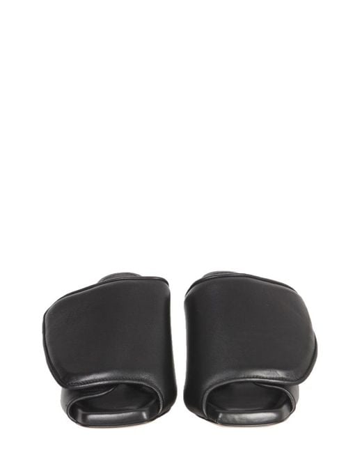 Gia Borghini Black Gia 2 Puffy Sandals for men