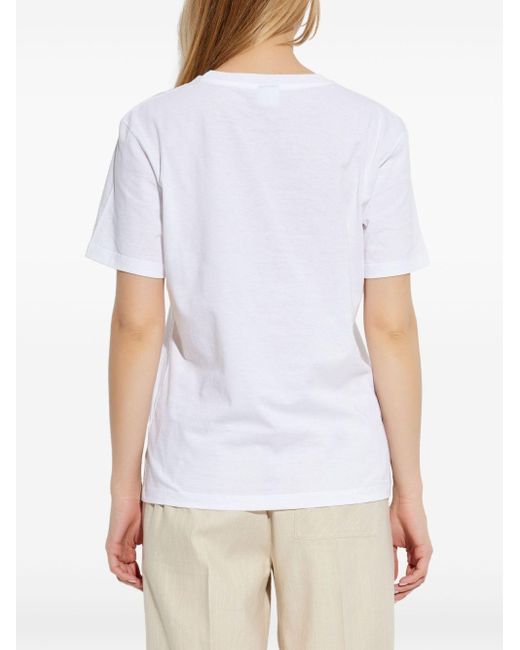 Paul Smith White T-Shirt mit Herz-Print