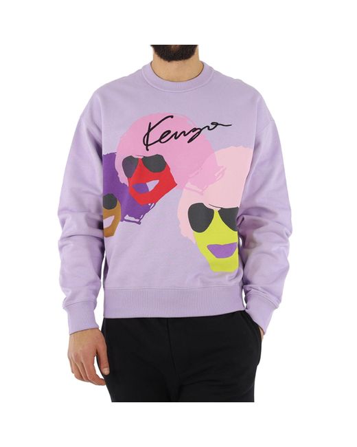KENZO Grafisch Oversized Sweatshirt in het Purple voor heren
