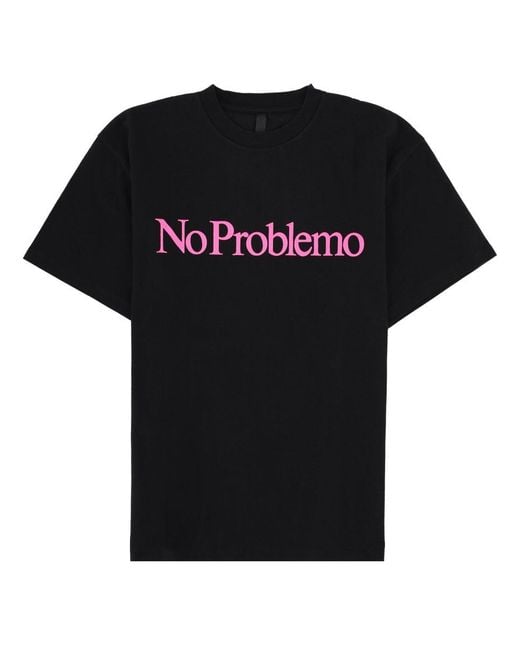 No Problemo Black T Shirt Con Logo