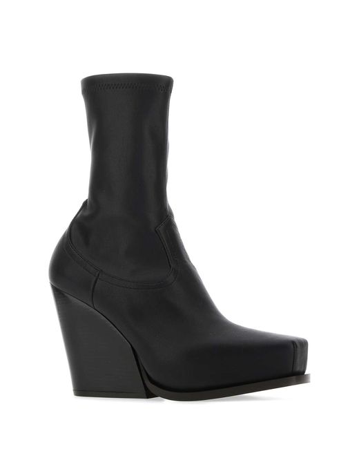 Stella McCartney Black Alter Mat Cowboy Ankle Boots