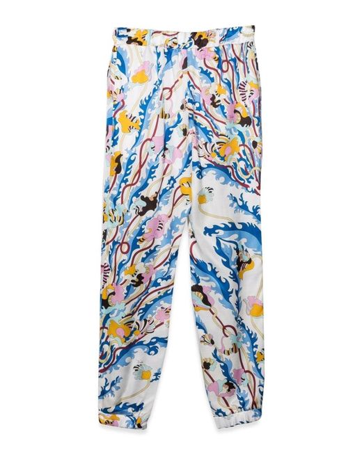 Emilio Pucci Blue Fabric Pants
