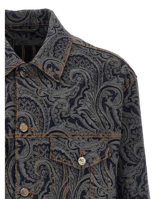 Etro Gray Paisley Jacket for men