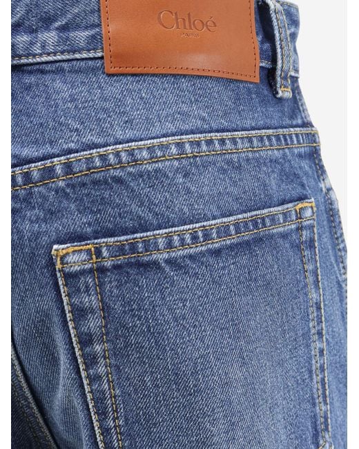 Chloé Blue High-Waisted Capri Jeans