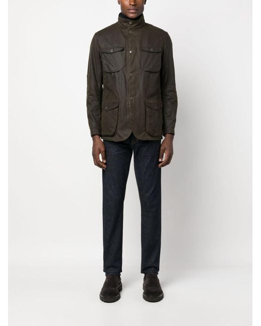 Barbour Black Ogston Wax Jacket for men