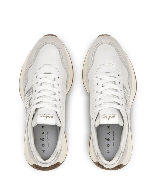Hogan White H641 Leather Sneakers