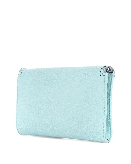 Stella McCartney Blue Mini Shoulder Bag With Engraved Medallion Charm