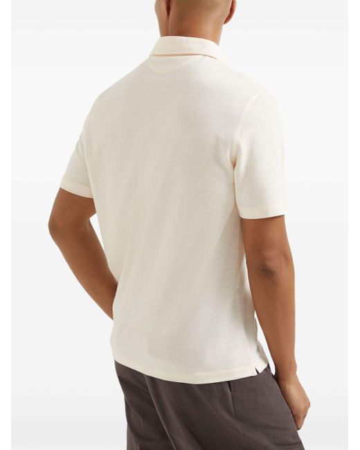 Polo en coton Brunello Cucinelli pour homme en coloris White