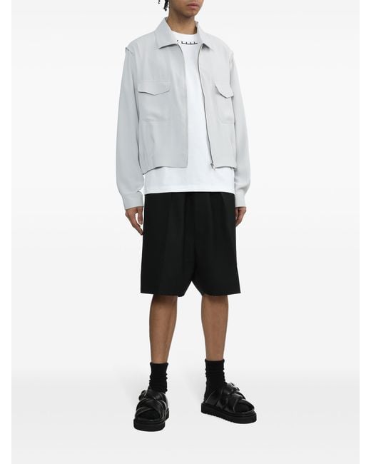 Random Identities White "Simmo Vintage" Zip Up Blouson